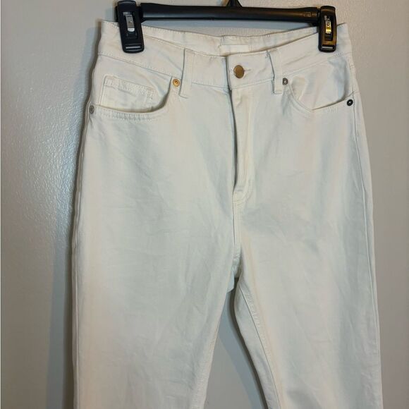 H&M White Extra High Waist Jeans Size 6 - Picture 3 of 8